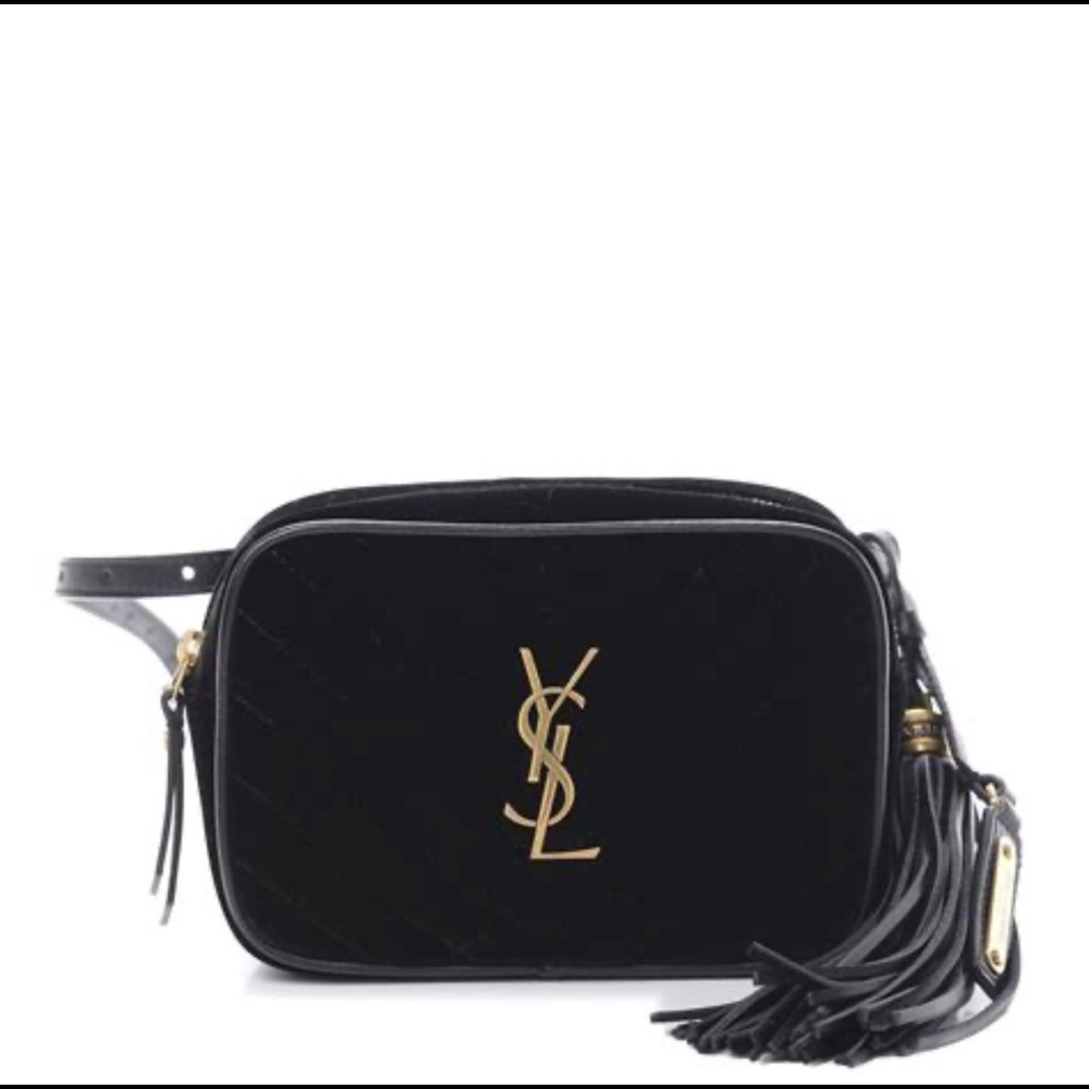YSL Saint Laurent Matelasse Belt Bag Velour